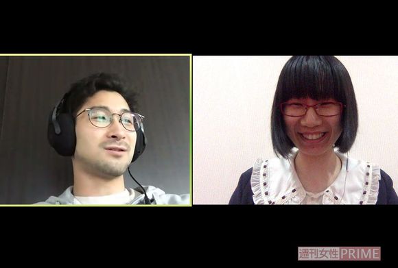 オンライン取材で激論を交わす三宅諒選手とたかまつなな