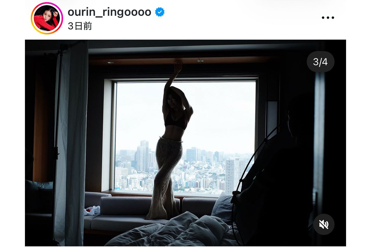 8月7日、インスタグラムを更新し、anan2507号『愛とSEX』特集に登場したことを報告した王林(公式インスタグラムより)