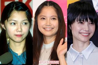 宮崎あおい（左から2001年・16歳、2014年・29歳、2019年・34歳）