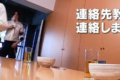 5月7日放送の『リア突WEST』内で放送された小瀧望（左端）の喫煙疑惑シーン（番組より抜粋）