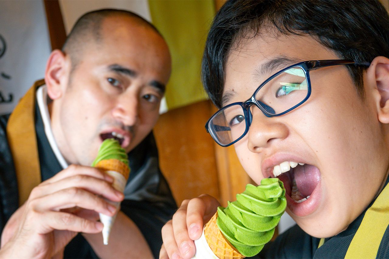 “龍岸寺のマルコメくん”としてYouTubeに登場していた長男ももう中学生！　写真提供／龍岸寺