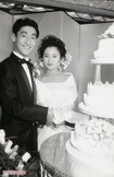 幸せの絶頂、挙式披露宴での中村芝翫(当時橋之助)、三田寛子夫妻(1991年11月29日)