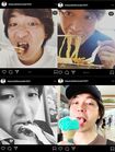 “食べる瞬間”の写真をアップする宮崎謙介(インスタグラムより)