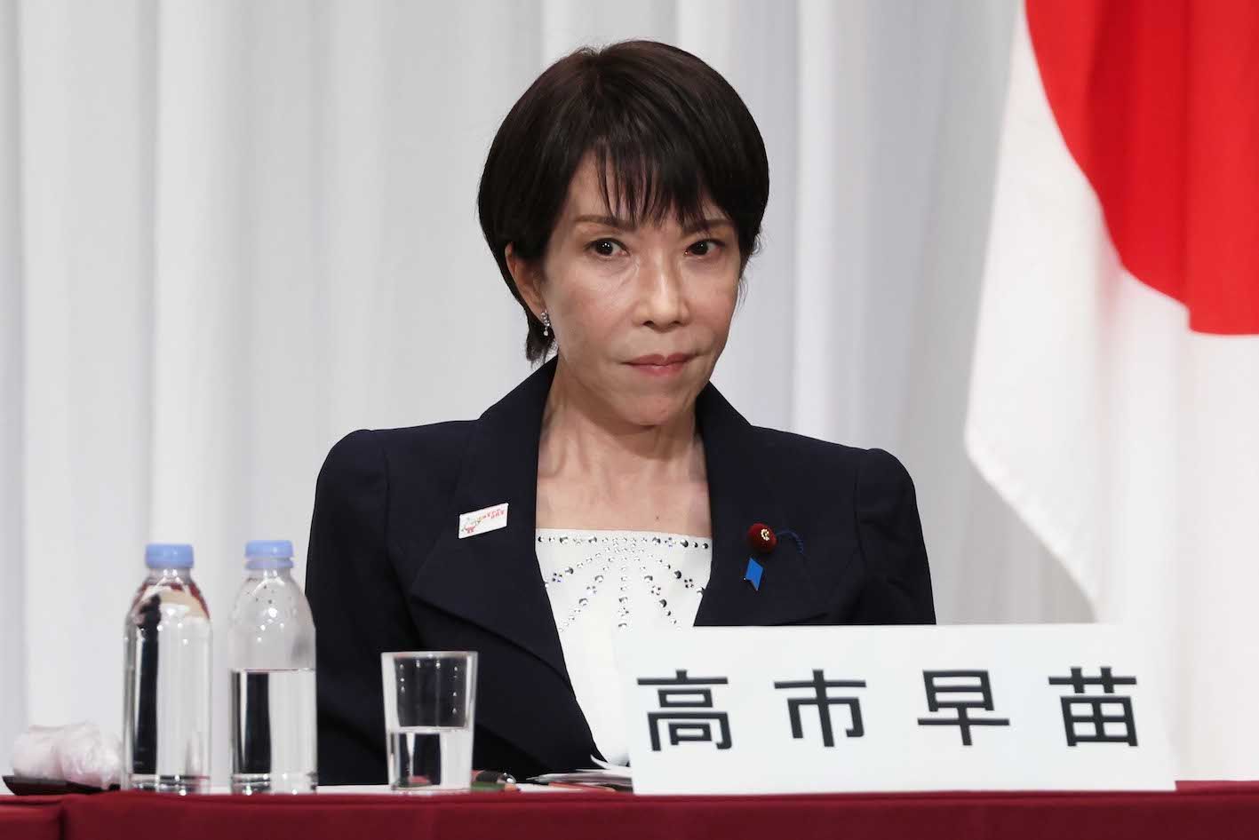 2025年9月23日、自民党本部で記者会見に臨む高市早苗候補（吉岡竜紀）