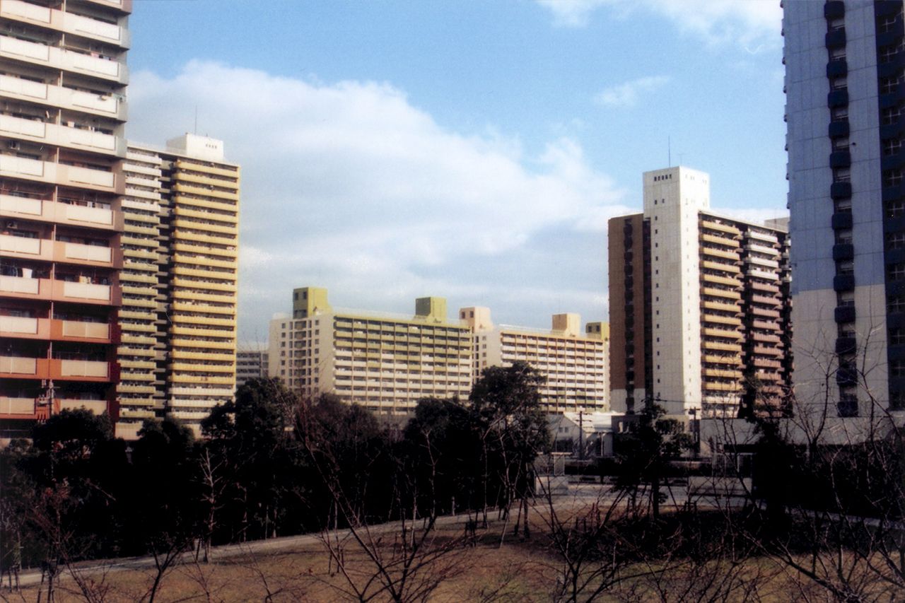 昨年９月、映画の撮影をしたときの武庫川団地