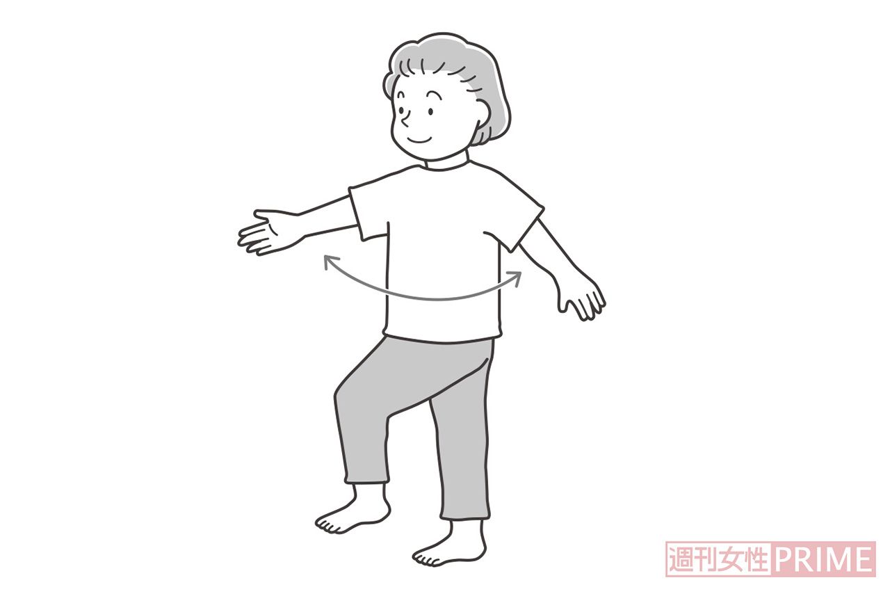 その場歩き（筋肉ポンプ体操）