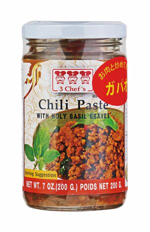 【カルディおすすめ商品（19/20）】スリーシェフホーリーバジルチリペースト200g／451円