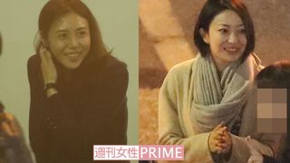 打ち上げ後の松嶋菜々子(左)と菅野美穂(右)