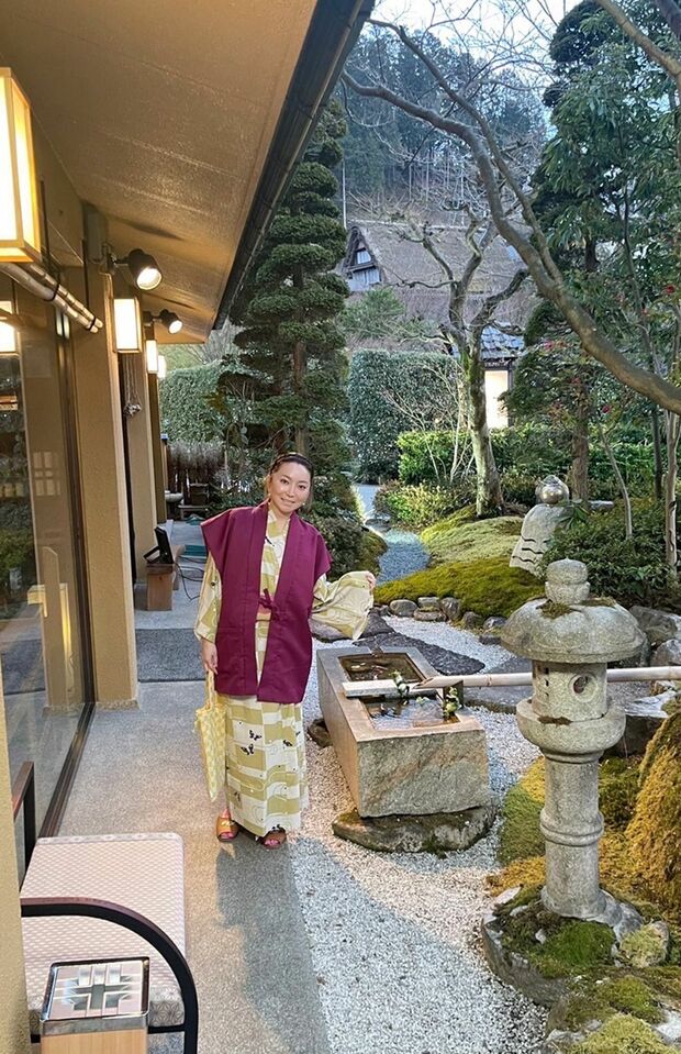 大好きな露天風呂を何度も楽しんで、すっかりリラックス（加藤綾菜コラムより）