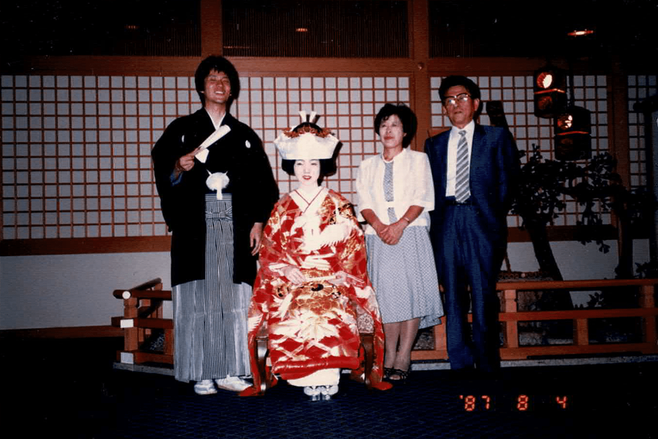 '87年には美恵さんと結婚