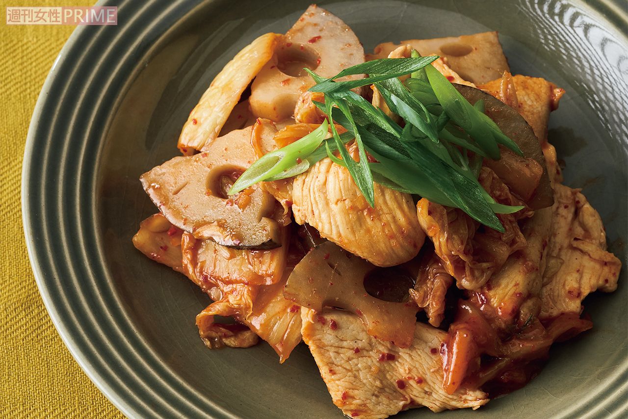 れんこん鶏キムチ　撮影／廣瀬靖士