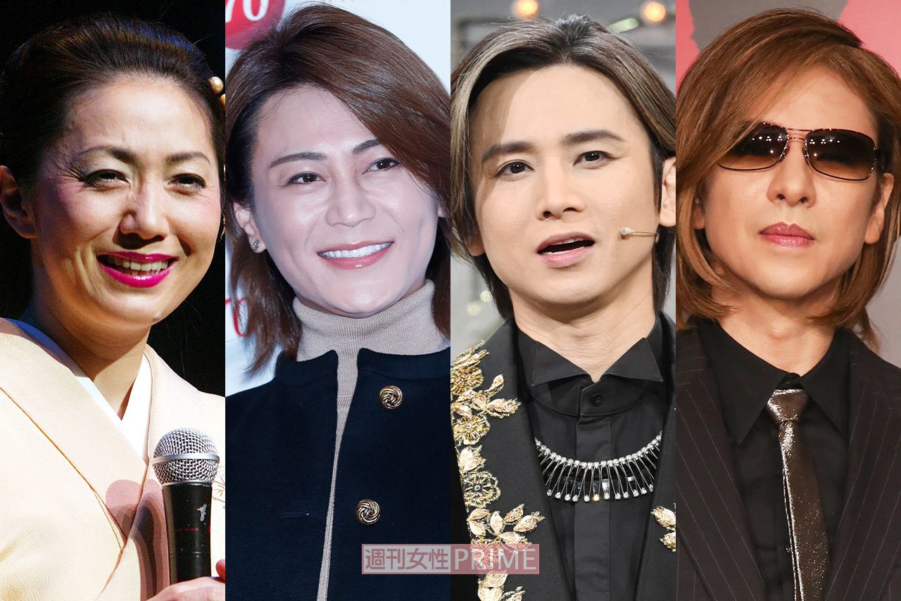 左から石川さゆり、氷川きよし、堂本光一、YOSHIKI