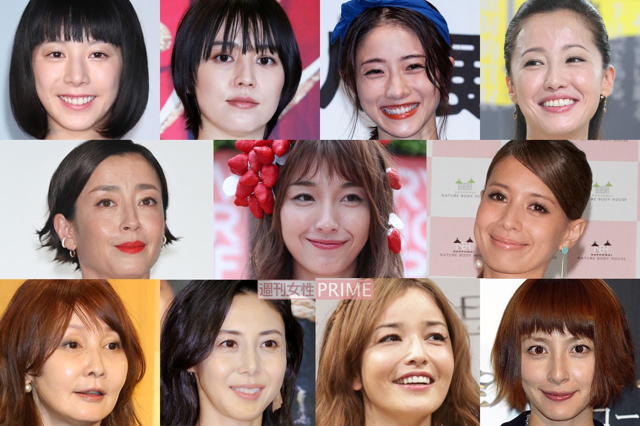 （写真上段左から）夏帆、長澤まさみ、石原さとみ、沢尻エリカ、（中段左から）宮沢りえ、木下優樹菜、吉川ひなの、（下段左から）YOU、松嶋菜々子、梨花、奥菜恵