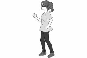 （３）遅歩き　いつもよりゆっくり歩く　イラスト／小野りひと