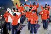 日本時間2月7日早朝に行われたミラノ・コルティナ五輪開会式での日本選手団(代表撮影)
