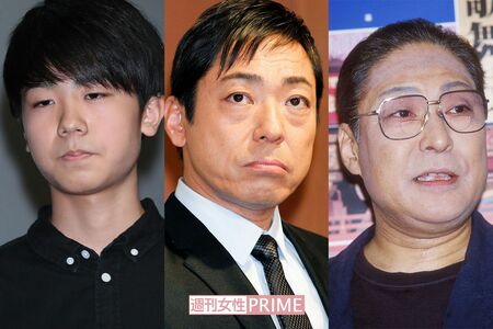 左から市川團子、香川照之、市川猿翁