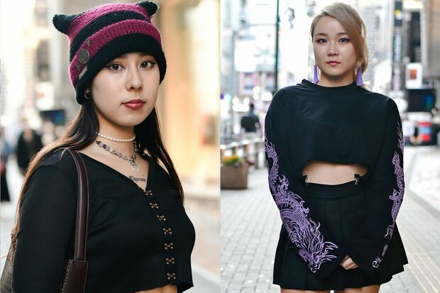 クロップド丈のトップスを合わせると、肌との間にできる段差により体が華奢に見える。また、脚長効果も抜群（写真提供／日本ファッション協会）