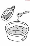 【1】洗剤液を作る イラストイラスト╱水口アツコ