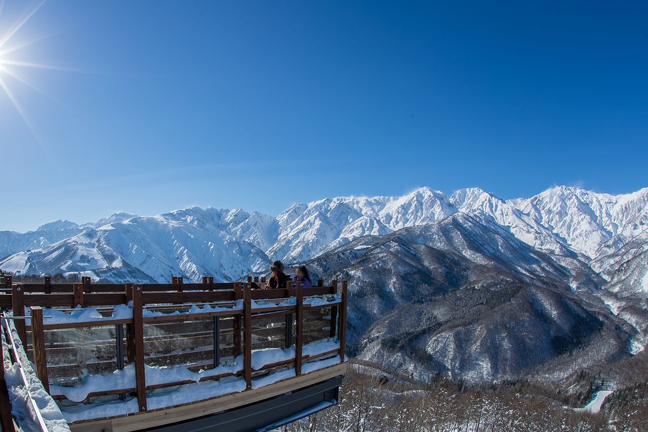 冬季も営業するマウンテンハーバー。辺り一面が白銀世界に様変わり