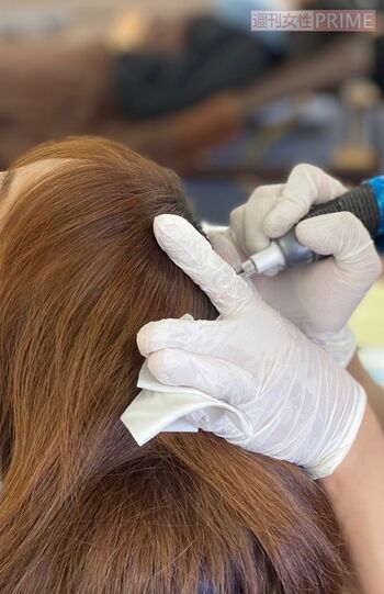 韓国ヘア美容を受ける編集部員A