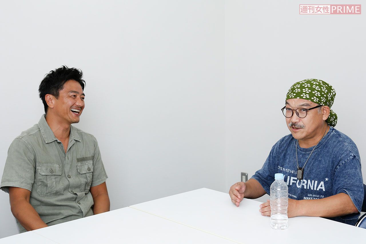 （左から）原田龍二、林下清志（ビッグダディ）