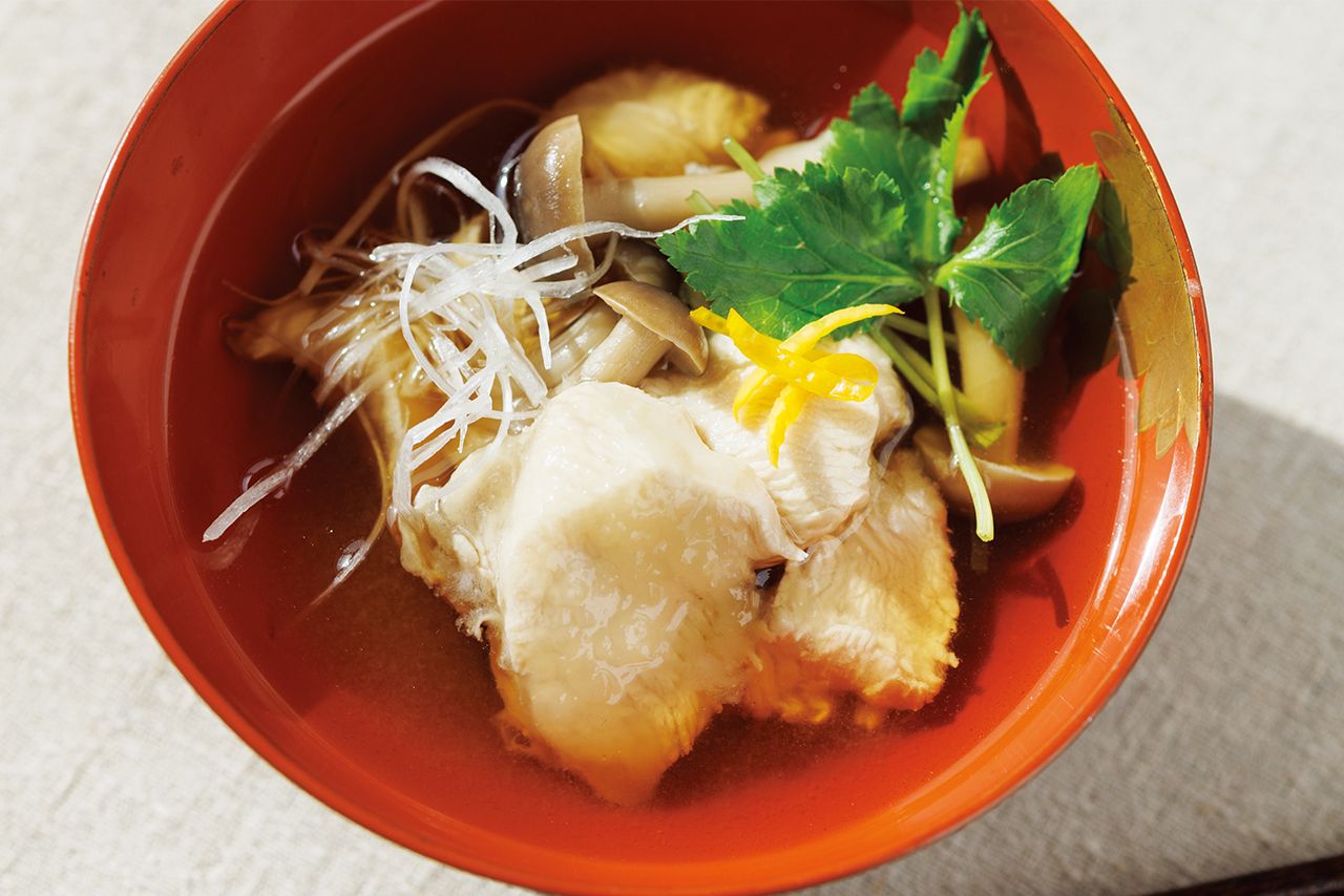 鶏むね肉の「お吸い物」