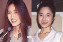 若かりし頃の工藤静香（左）と水野真紀（右）