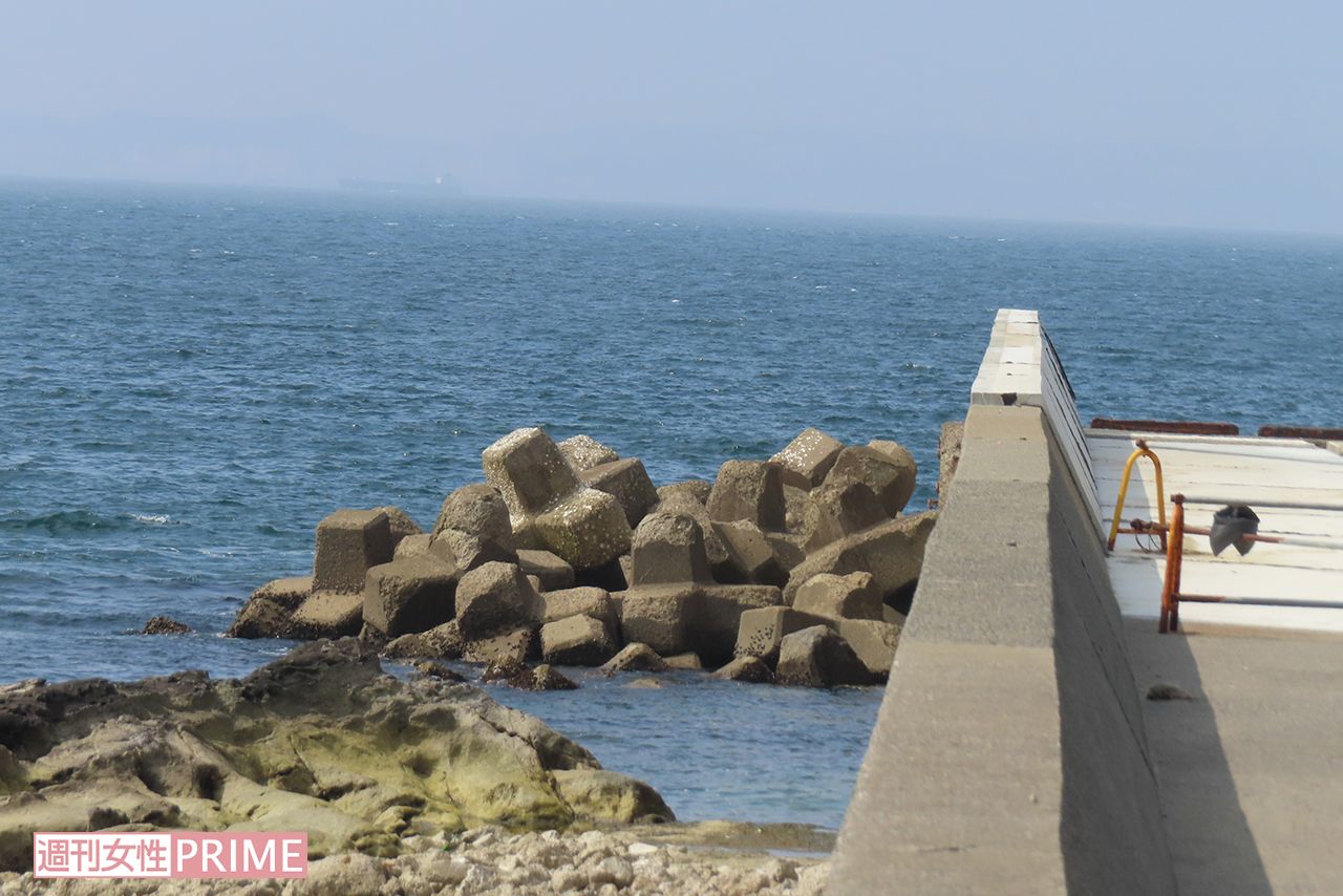 突き落とされた岸壁は釣りスポットではあったが