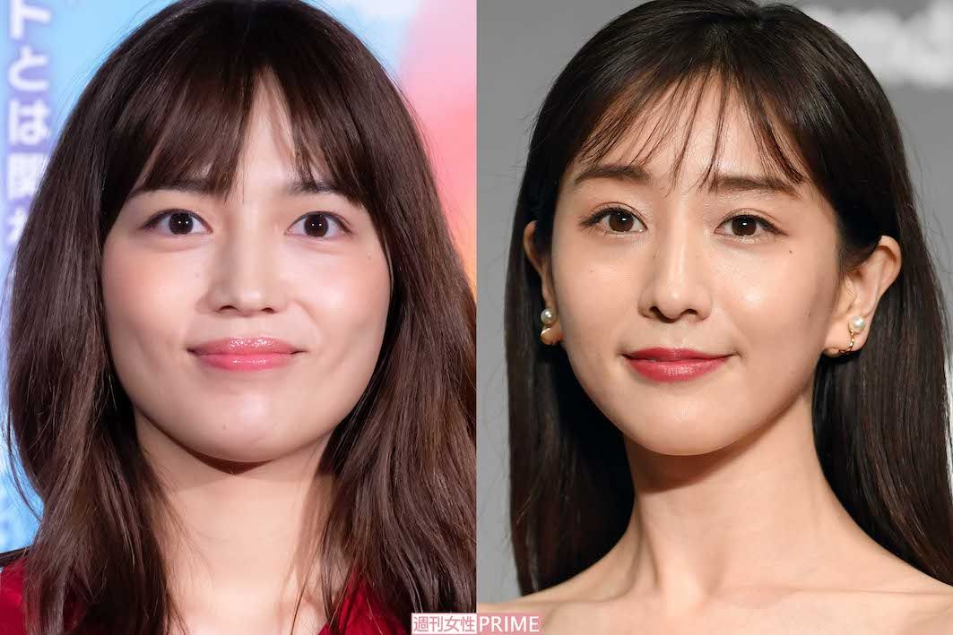 左から川口春奈、田中みな実