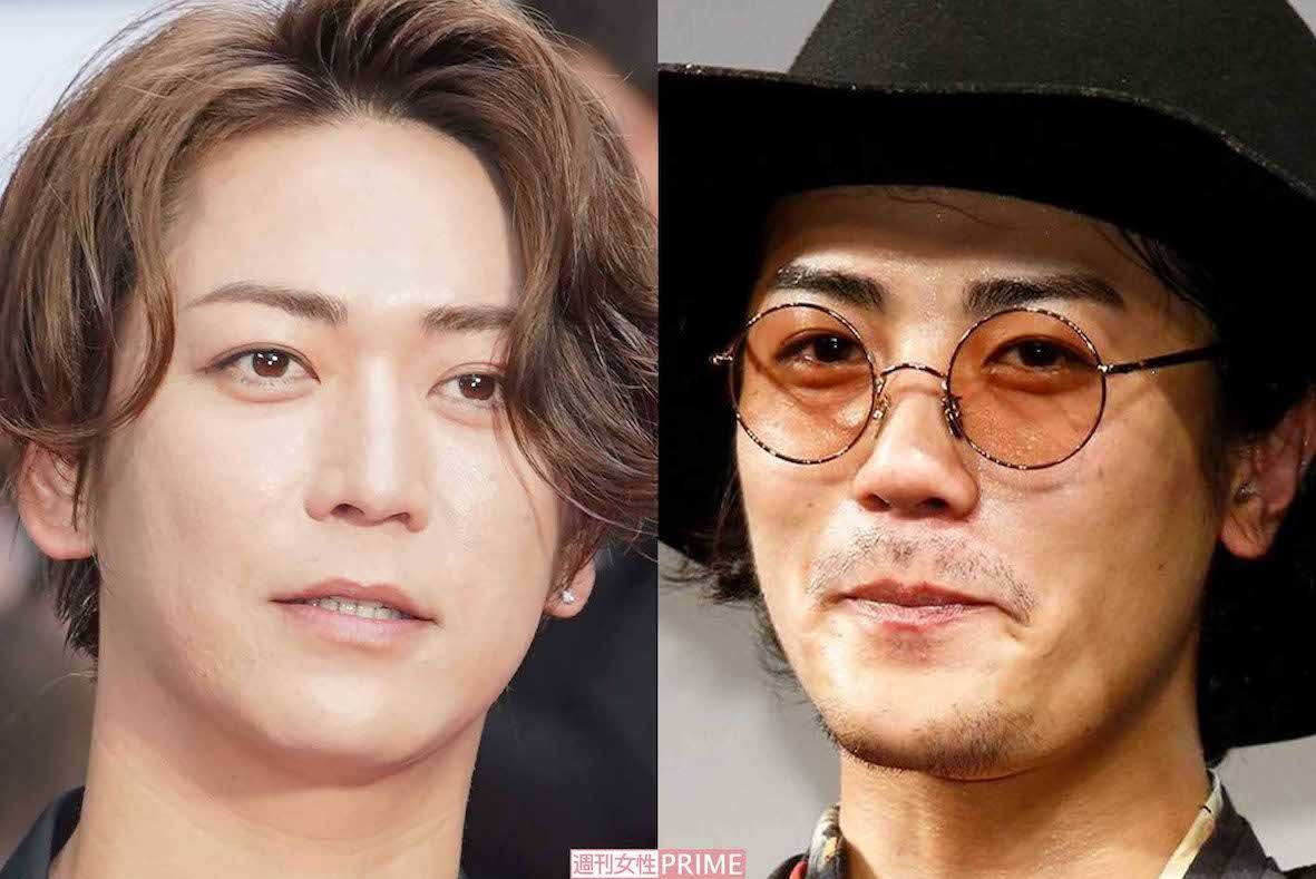 左から亀梨和也、赤西仁