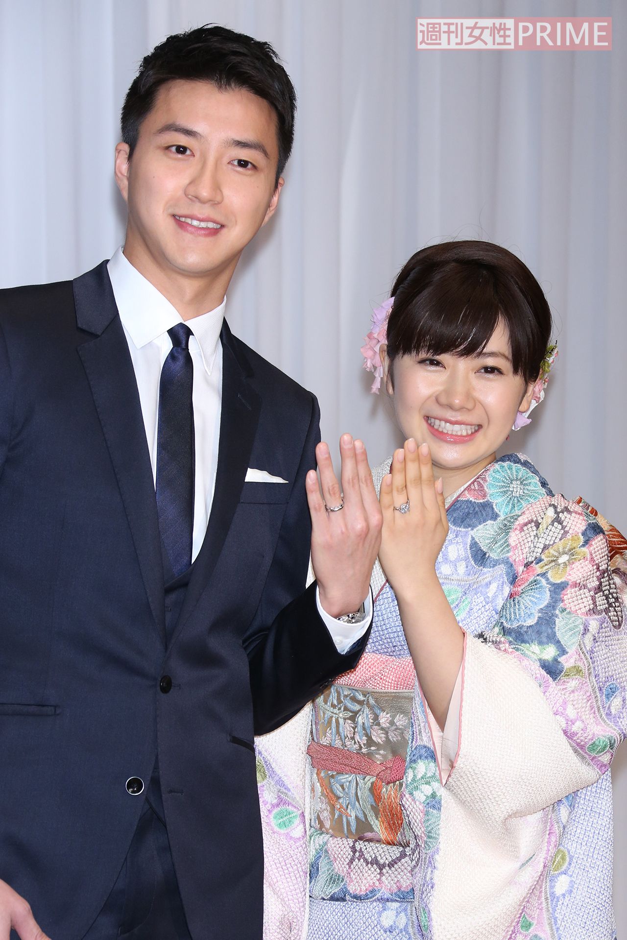 福原愛と江宏傑氏の結婚会見。ラブラブムード全開で笑顔溢れる二人（2016年9月）