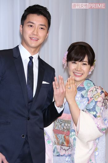 福原愛と江宏傑氏の結婚会見。ラブラブムード全開で笑顔溢れる二人（2016年9月）