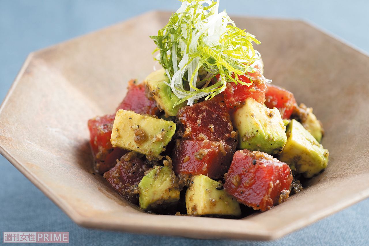 まぐろとアボカドのあえもの　料理制作／田村つぼみ　撮影／三村健二