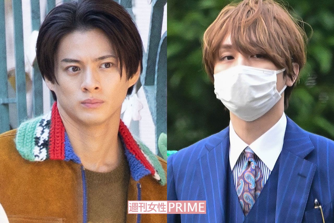 平野紫耀と伊野尾慧（ドラマのロケ現場より）