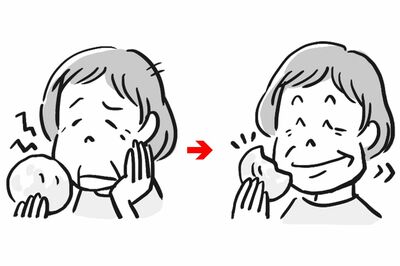 大好きなおせんべいも食べられるように