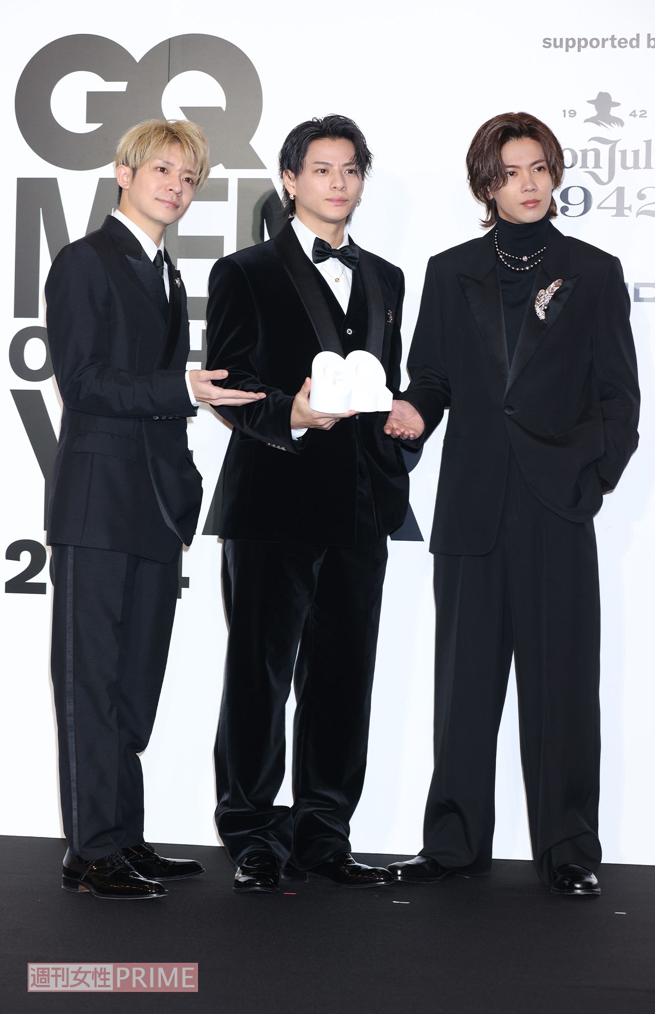 『Number_i』の3人（左から岸優太、平野紫耀、神宮寺勇太）