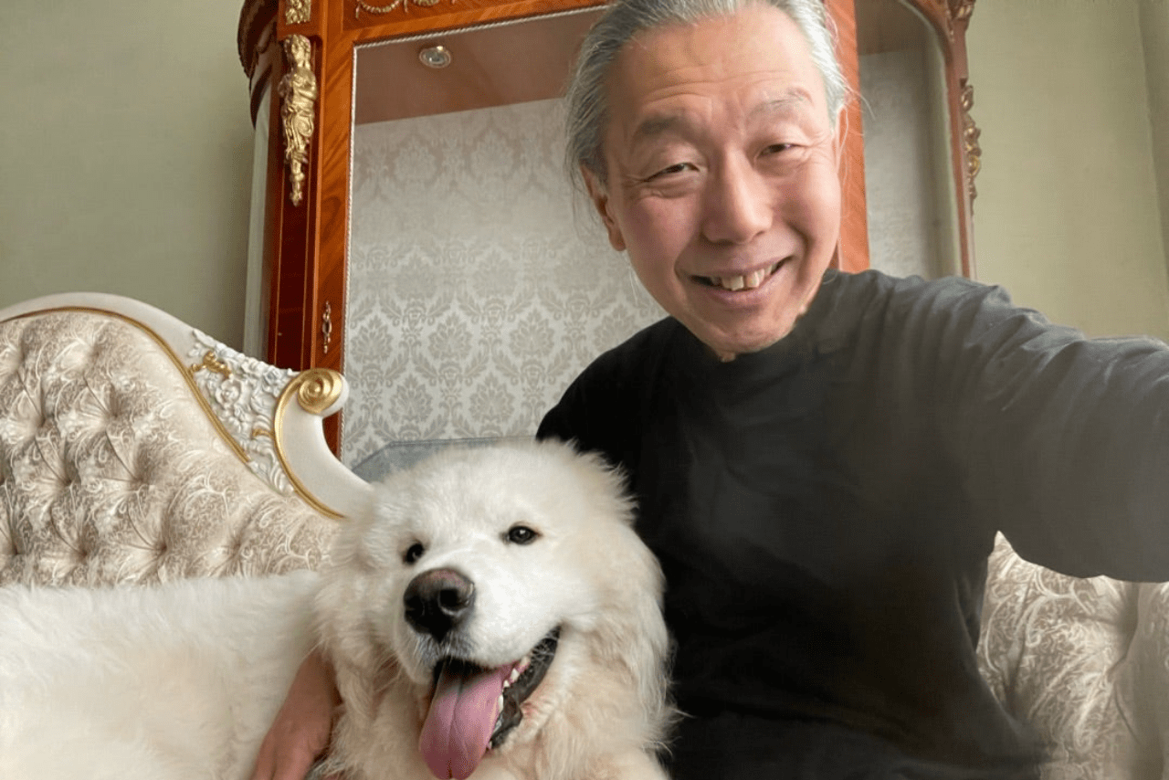 愛犬と