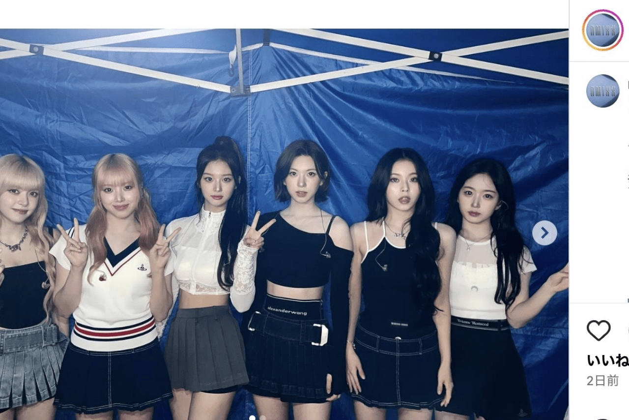 学園祭に参加したNMIXXメンバー（公式インスタグラムより）