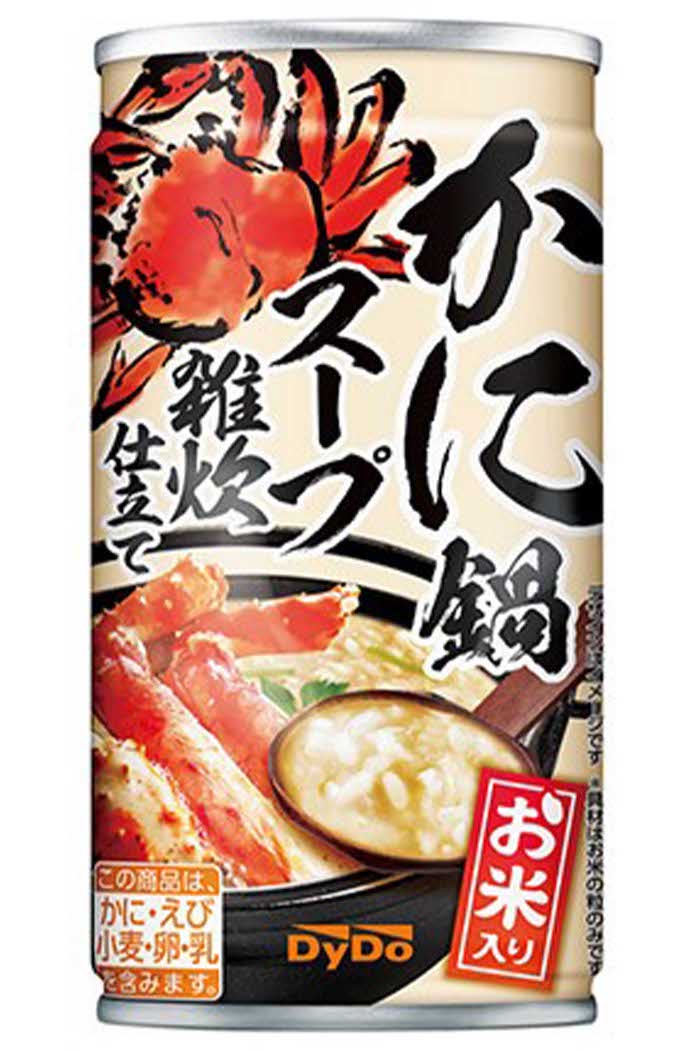 デザインの強さで異彩を放つかに。缶ジュースならぬ缶雑炊とは（ダイドードリンコ公式サイトより）