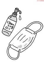 落ちにくい汚れには【1】クレンジングオイルを塗る　イラスト╱水口アツコ