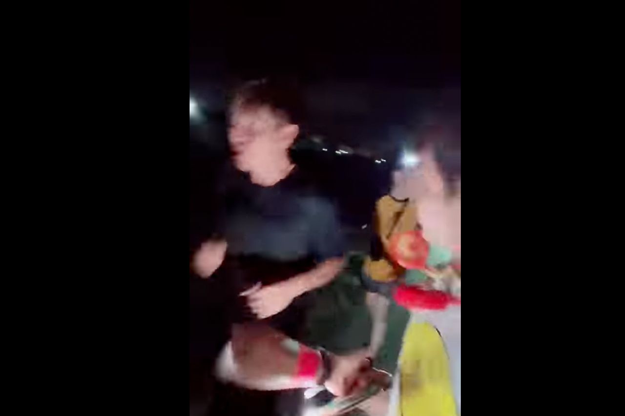 26日深夜ごろ、『24時間テレビ』のランナー・ヒロミに近づいたしんやっちょ（「しんやっちゅーぶ」より）