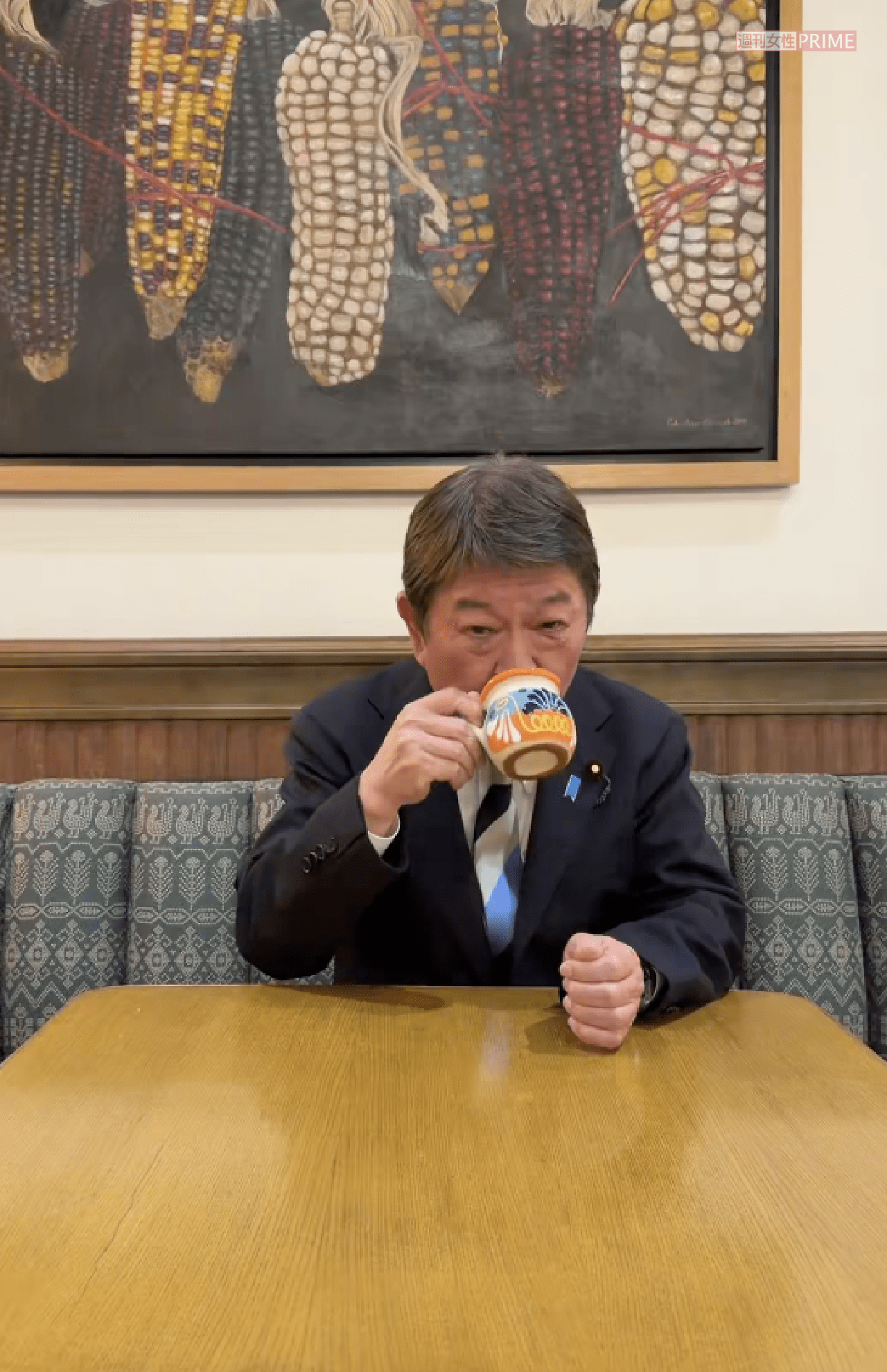 メキシコ訪問中Xで公開した茂木外相のコーヒーブレイク動画（公式Xより）