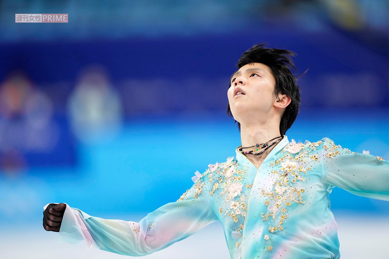 フィギュアスケート男子シングルに出場した羽生結弦（JMPA代表撮影・2022年北京五輪）