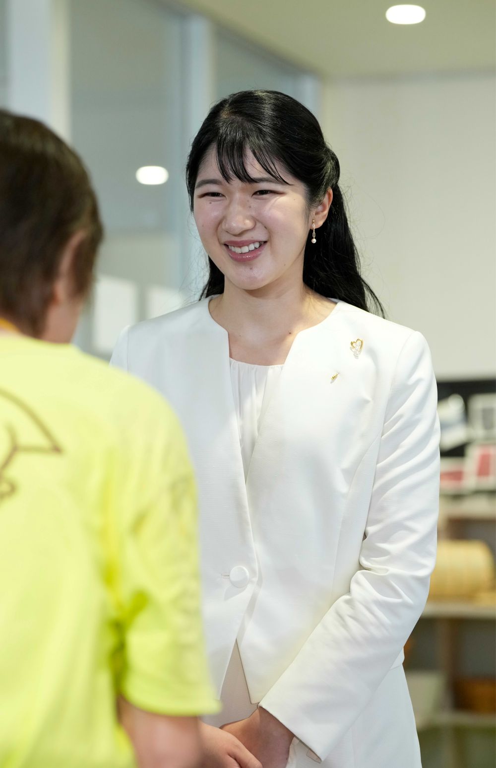 中越地震の語り部と懇談される愛子さま