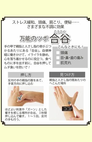 万能のツボ「合谷」