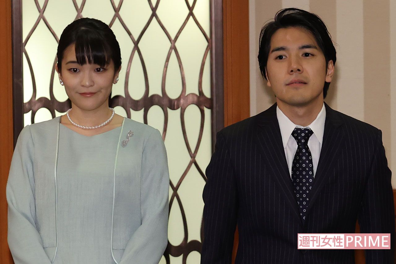 小室眞子さんと小室圭さん（'21年10月・結婚会見）