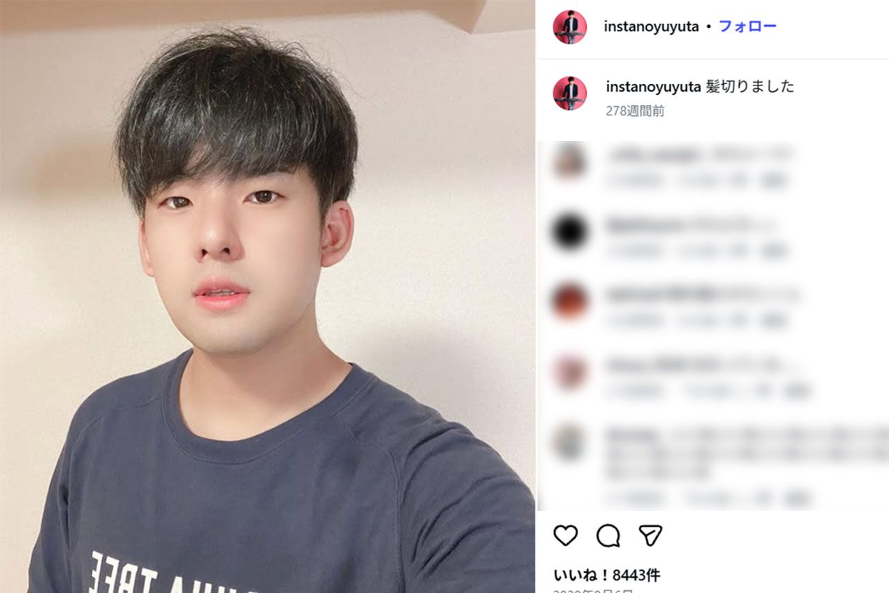 人気YouTuberゆゆうた（本人のインスタグラムより）