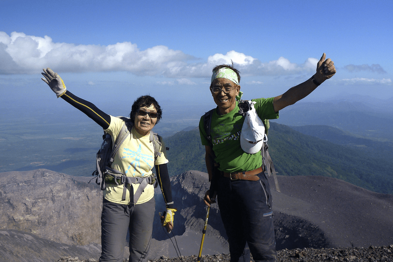 夫の政伸さんは山仲間。2013〜'14年の年末年始にかけて、中南米・ニカラグアの最高峰を含む6つの山々を踏破した
