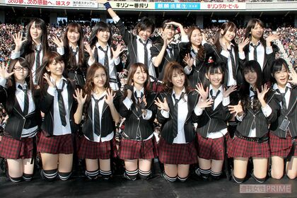 選抜総選挙の結果から「神7」と呼ばれた前田敦子、大島優子らがいた頃のAKB48（2010年）