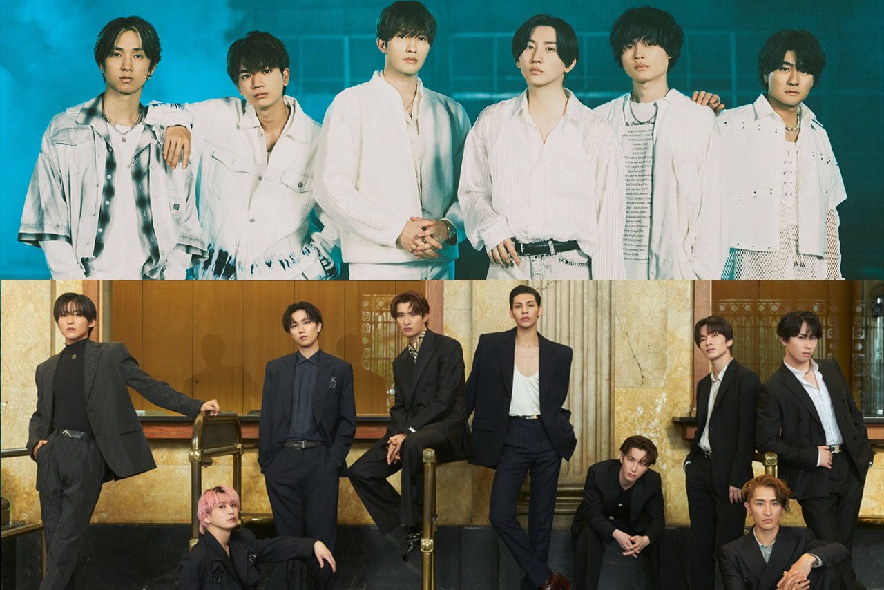 写真上がSixTONES、下がSnow Man（公式サイトより）